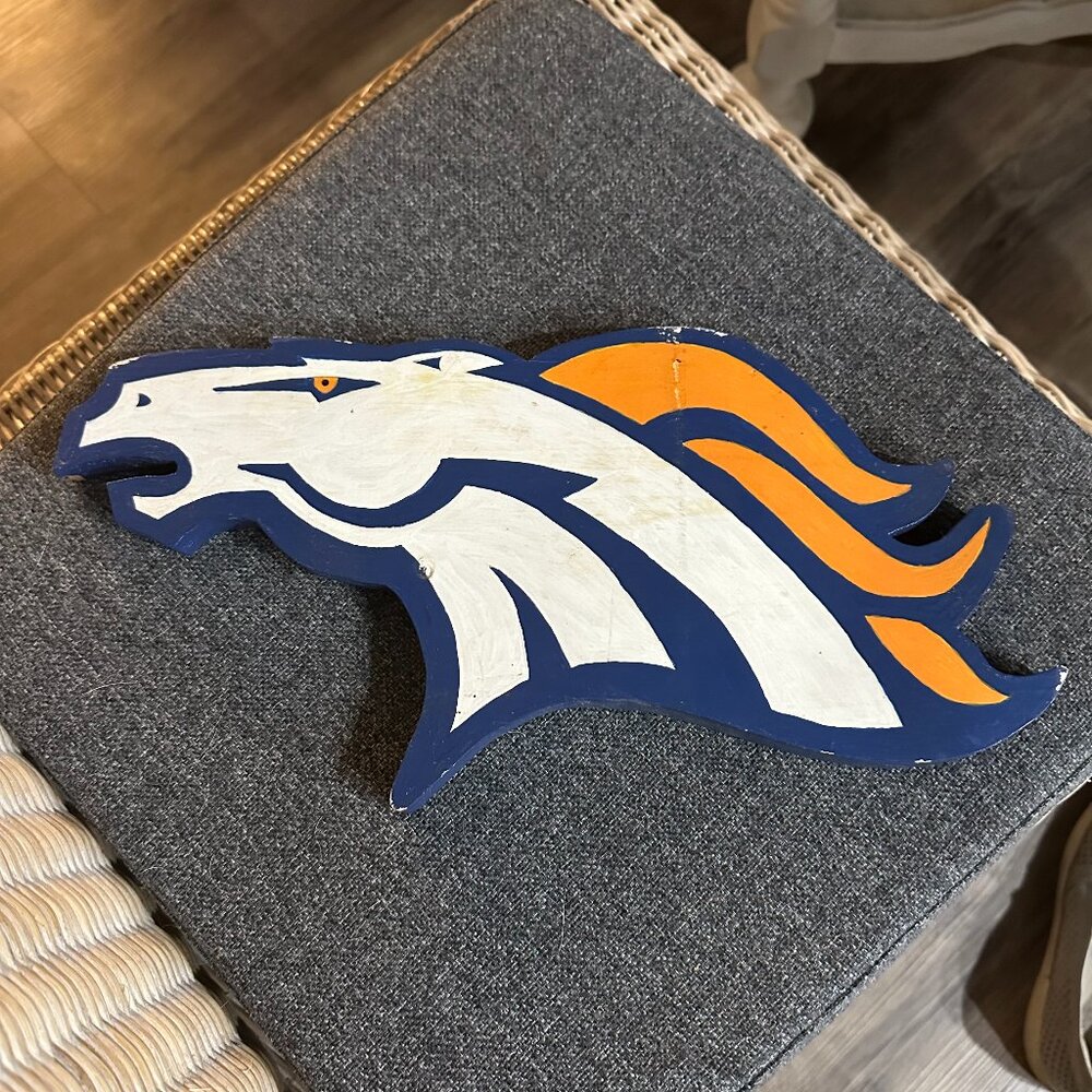 Wall Plaque Horse Denver Broncos Handmade Vintage Colorado